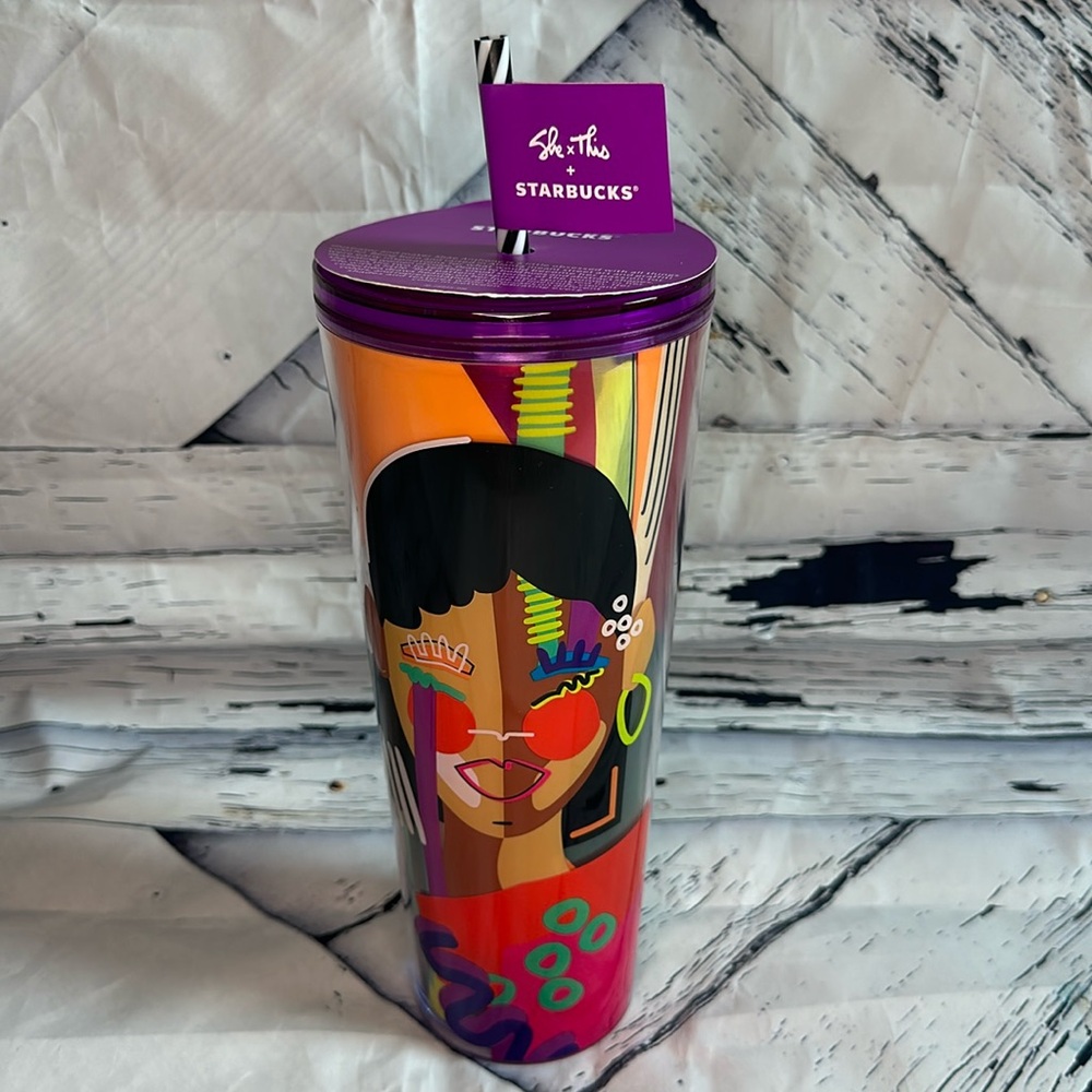 NWT SHE X THIS STARBUCKS ARTIST COLLAB LIMITED EDITION VENTI TUMBLER COFFEE CUP